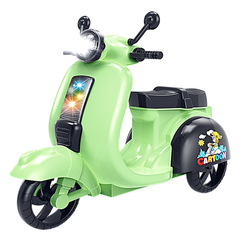 Sonido DE LOS NIÑOS transfronterizos y música ligera inercia motocicleta niños y niñas juguete interactivo padre-hijo modelo de motocicleta realista regalo