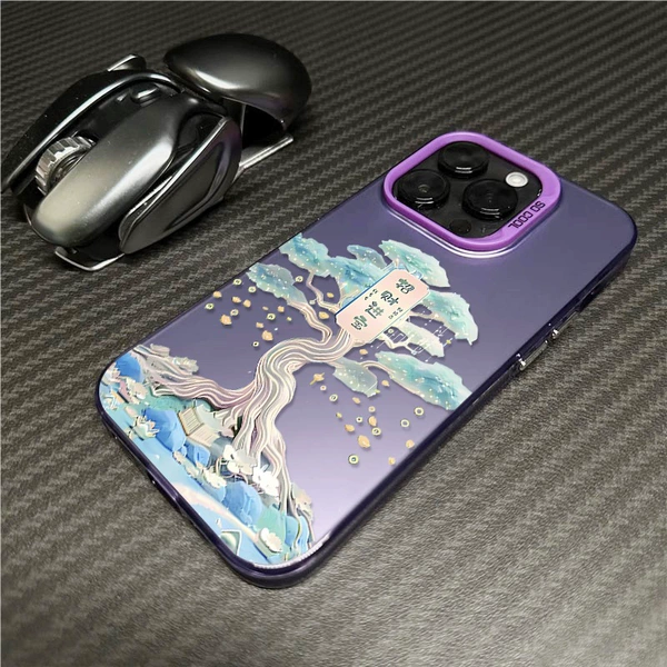 Colorful Silver IMD-Purple-T646 Lucky Tree