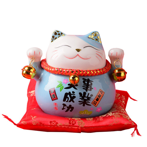 Lucky Cat Ceramic Piggy Bank Ornaments Creative Ornaments Lucky Cat Ceramic Piggy Bank Store Opening Gifts