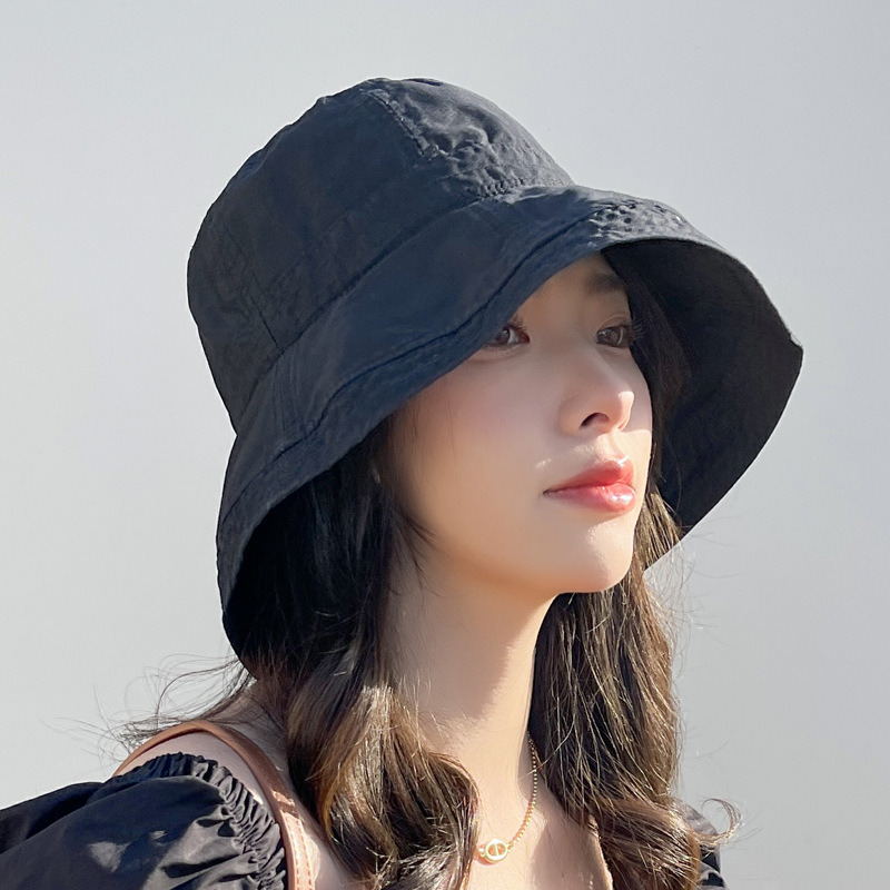 어부 모자 여자 봄 가을 자외선 차단 모자 캐주얼 챙이 큰 모자 남성 여름