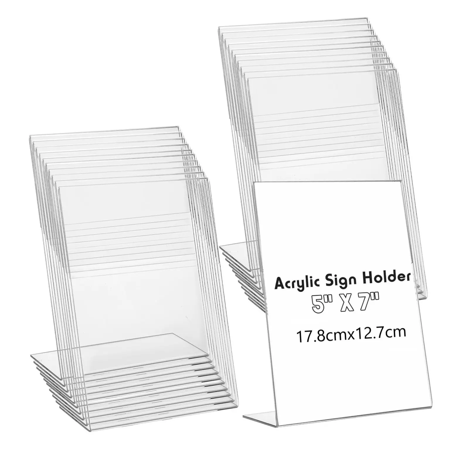 现货卡槽亚克力L桌牌菜单价格牌吧台台式跨境收银台12.7*17.8