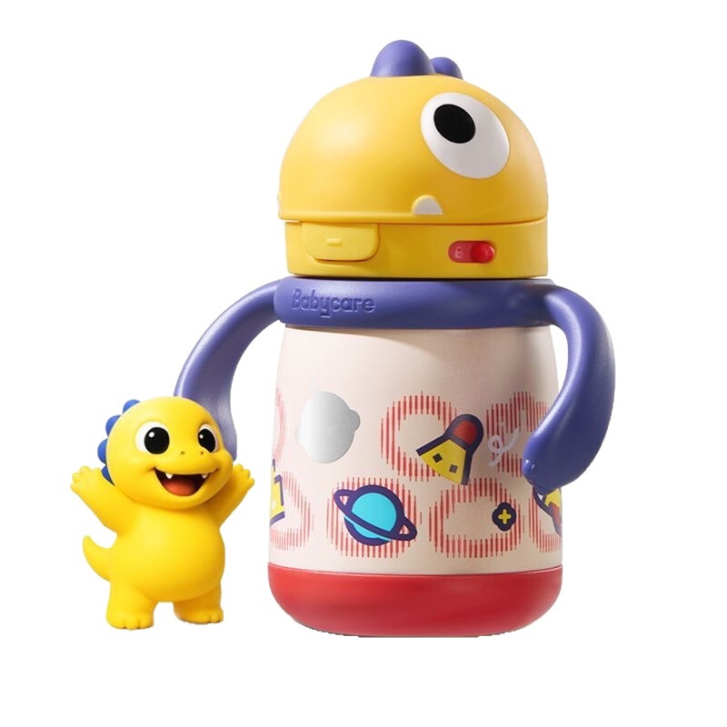 Baby care恐竜子供保温カップ赤ちゃん水カップストローカップ学飲カップ外出水筒幼稚園|undefined
