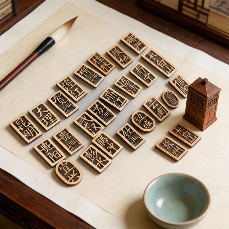 City Nameplate Small Label Fridge Magnet DIY Carving Wood Board Accessory Material Kit Ancient Style Chinese Calligraphy Decoration City Nameplate Small Label Fridge Magnet DIY Carving Wood Board Accessory Material Kit Ancient Style Chinese Calligraphy Decoration