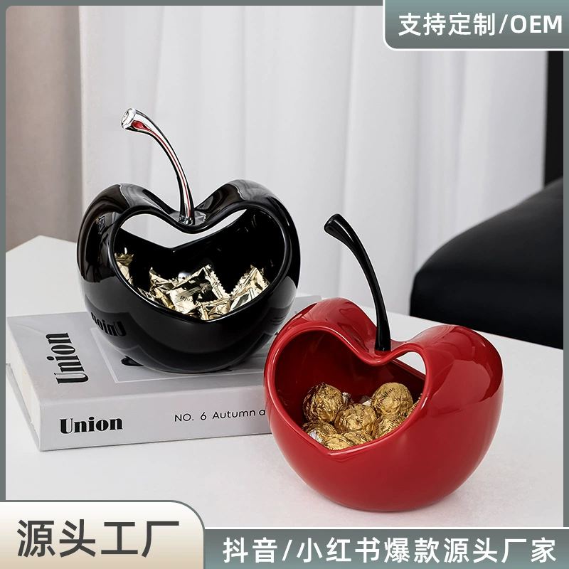 Креативная корзина с фруктами с подарочной коробкой для гостиной дома легкий роскошный высококачественный керамический закуски тарелка для сушеных фруктов Яблоко вишня фруктовая корзина