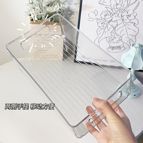 Desktop storage box acrylic cosmetics transparent basket dormitory mask drawer organizer snack sundry storage rack