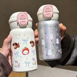 2026新款保温杯ins女高颜值简约小众大容量吸管便携316不锈钢水杯