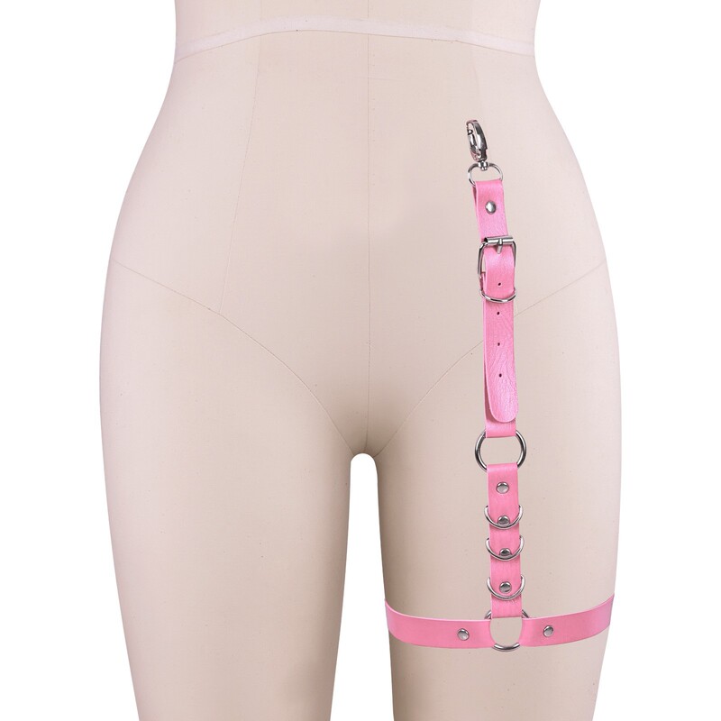 New personality belt all-match punk leg belt garter belt Harajuku style leather leg decoration JK leg ring one-piece wholesale