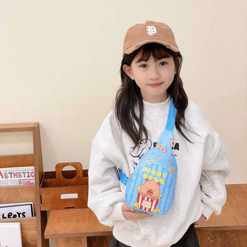 Bolsos de pecho de dibujos animados japoneses para niños y niñas encantadores carteras de cambio de bebé Capibara nuevas bolsas de impresión para niños