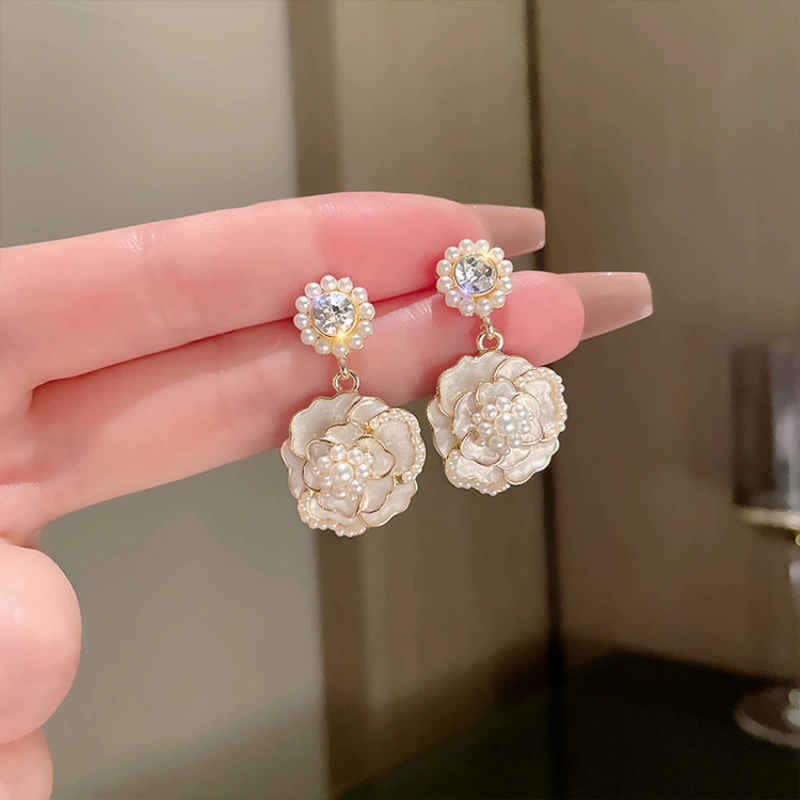 Серебряная игла, универсальные модные длинные серьги из жемчуга, серебро 925 пробы, интернет-знаменитость