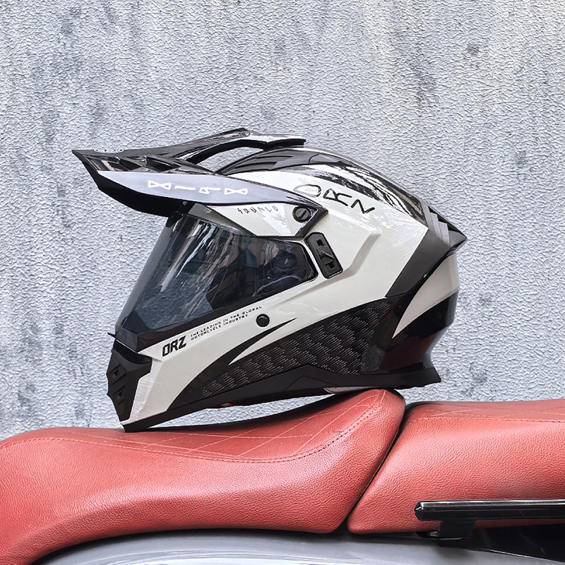 Cascos de Motocicleta Transfronterizos, Cascos de Carretera, Cascos de Una Sola Lente para Hombres y Mujeres, Cascos Integrales de Rally para Carretera y Todoterreno, Cascos para Viajes de Larga Distancia en Motocicleta