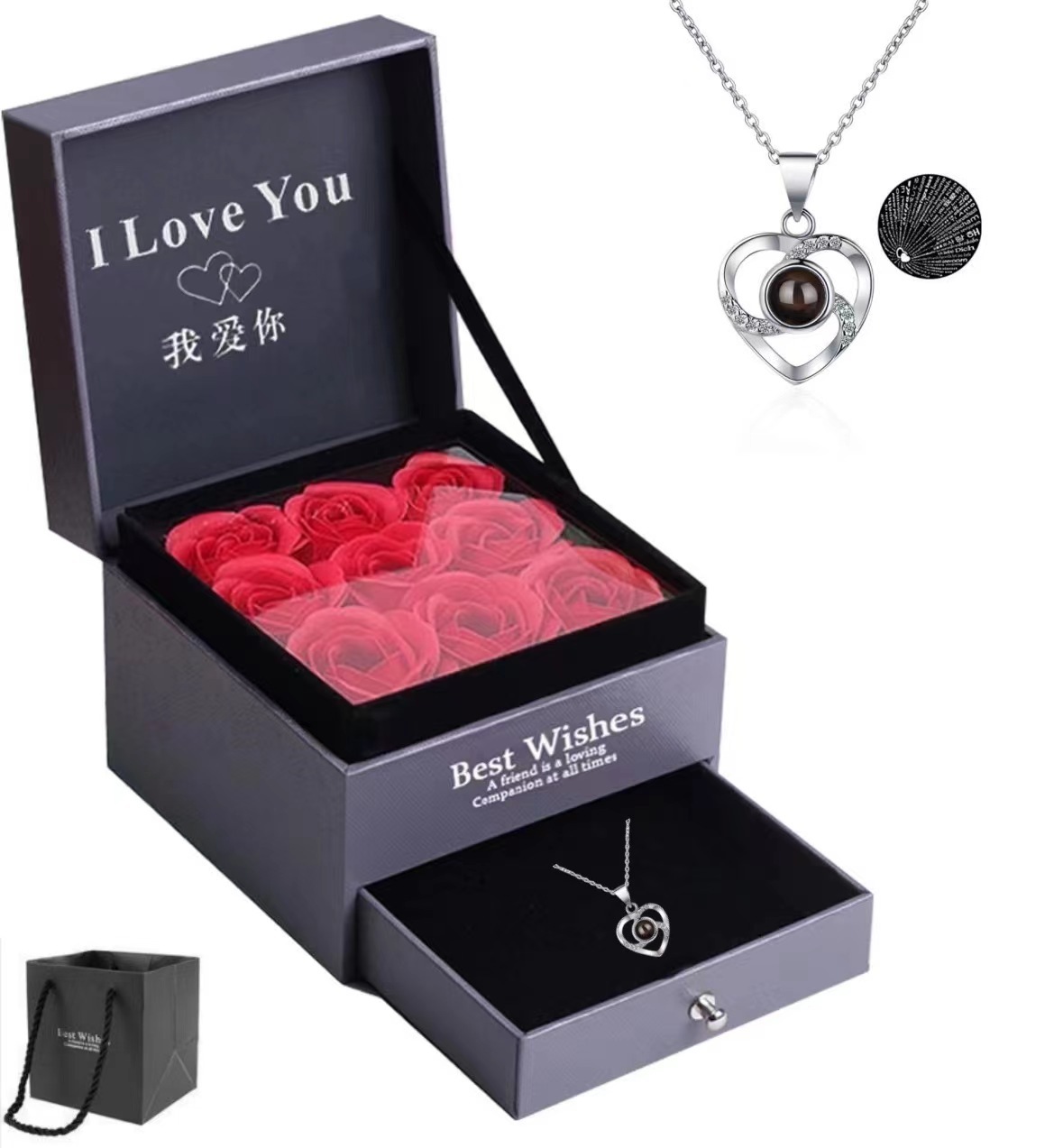 Love Platinum+9 Rose Gift Box