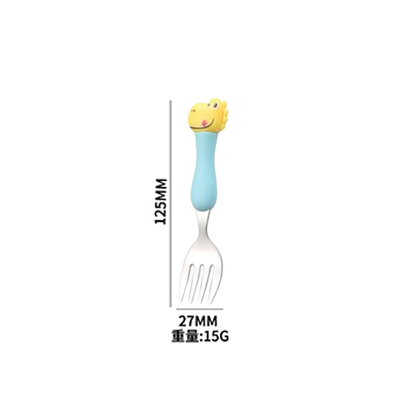 녹색 공룡 {작은} 304 스틸 포크