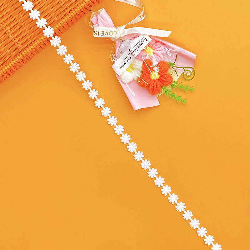 encaje soluble en agua para el hogar decoración suave joyas de mujer DIY bordado unilateral hueco leche código de barras accesorios de ropa