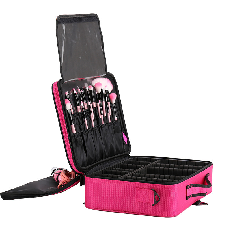 Partición de almacenamiento profesional bolsa de cosméticos de gran capacidad multifuncional estuche cosmético portátil tatuaje maquillaje Kit de almacenamiento coreano
