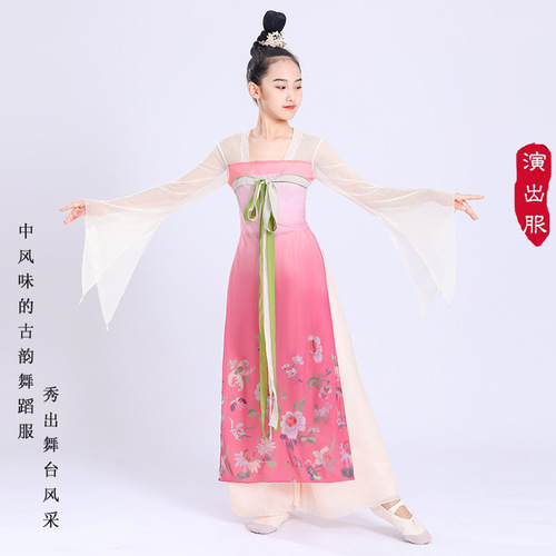 Girls kids Chinese folk classical dance costumes fairy dresse hanfu ancient princess queen cosplay performance clothes for children