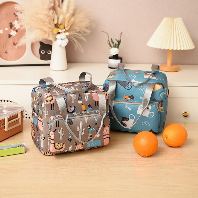 Bolsa de almuerzo portátil bolsa de papel de aluminio engrosada bolsa de aislamiento térmico fría bolsa de almuerzo japonesa bolsa de almuerzo de color bolsa de conservación