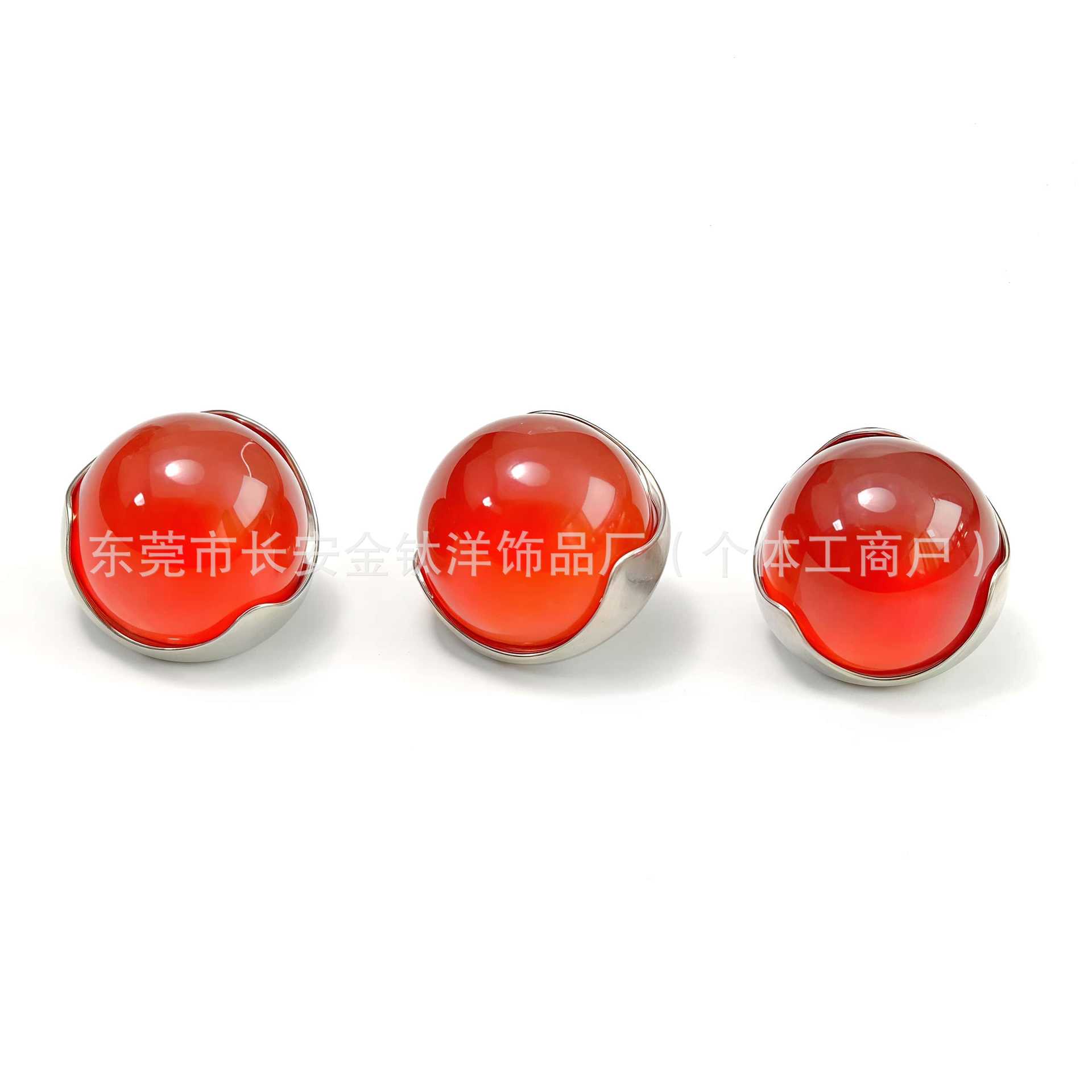 F136 Titanium Wave Inlaid Natural Red Agate Tongue Nail Lip Nail Ear Piercing Jewelry G23 Titanium Alloy detail image 8