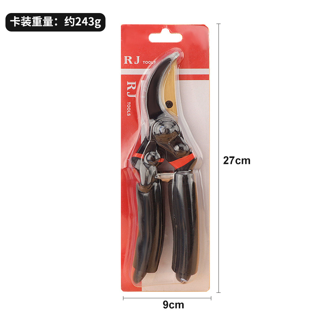Ph153 black sponge-grip pruning shears (carded packaging)