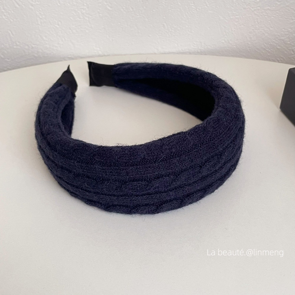 Diadema superior de cráneo alto Diadema de fragancia pequeña negra de alta calidad Diadema de estilo perla coreana arco simple cueva para el cabello accesorios para el cabello femenino