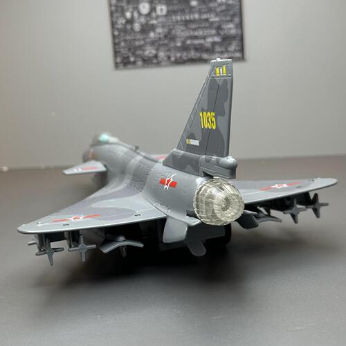Cailixin Alloy 1:50 Military J-20 Fighter with Sound and Light Pull Back Toy Aircraft Model Ornament Collection