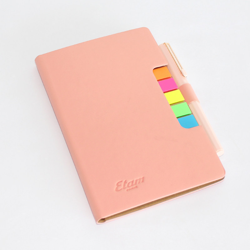 Post-it creativo cuaderno de notas PU combinado conjunto de post-it cuaderno de notas cuero cuaderno de notas mayorista