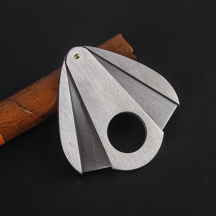 雨滴型雪茄剪雪茄刀剪子剪刀金属便携式不锈钢双刃打孔器厂家批发