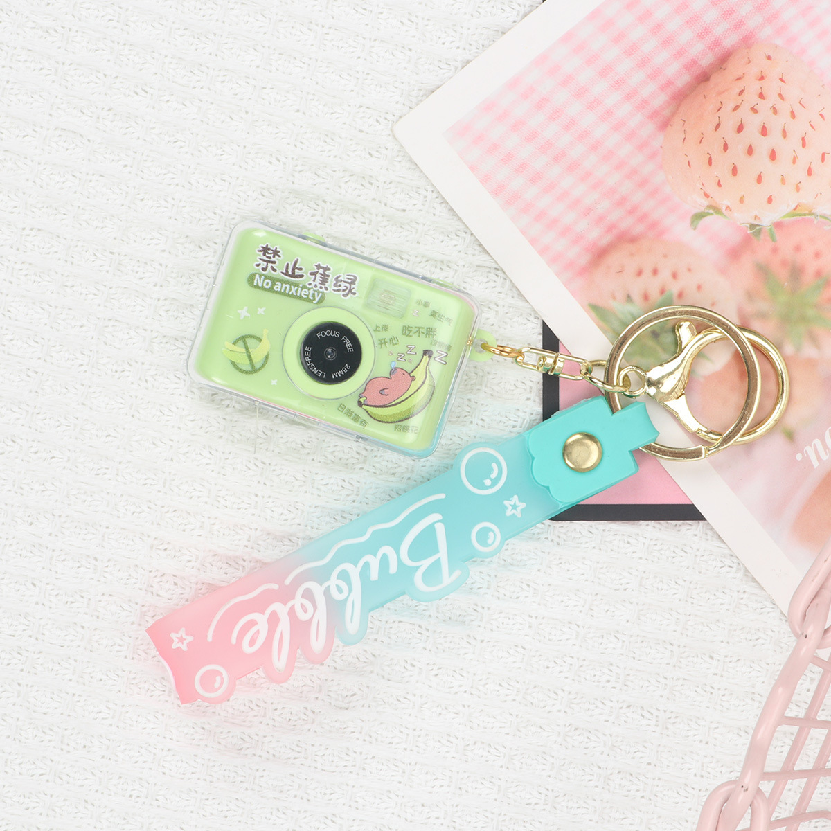 Yugui perro emisor de luz pequeña cámara llavero coolomi meiletty Cámara colgante