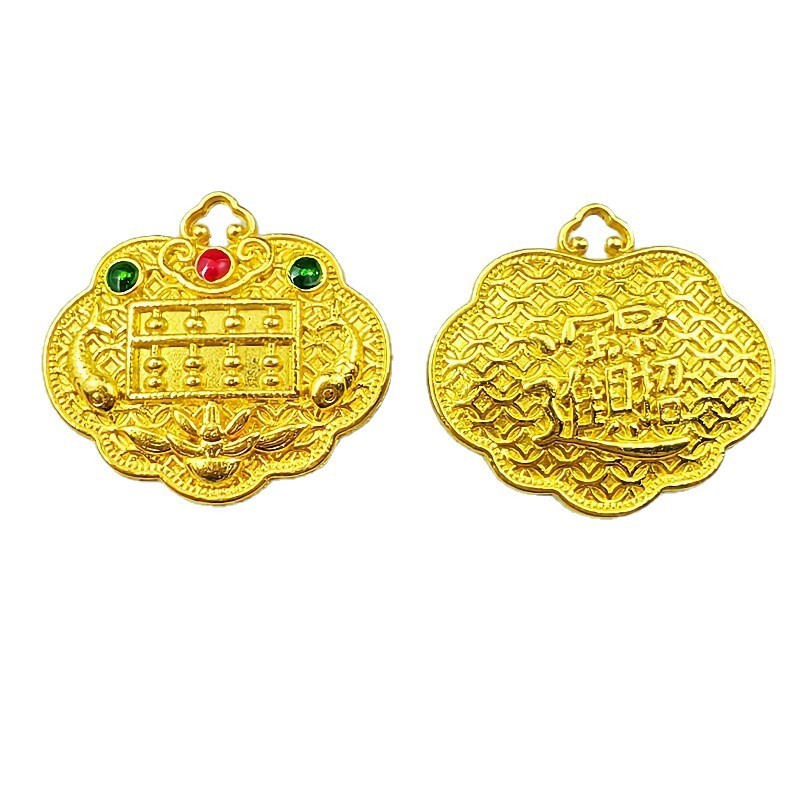 古法金珐琅五福圆满如意招财猫饰品吊坠diy项链钥匙挂件汽车配件|undefined