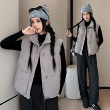 灯芯绒背心女2025秋冬季新款韩版短款宽松百搭马甲时尚马夹外套潮