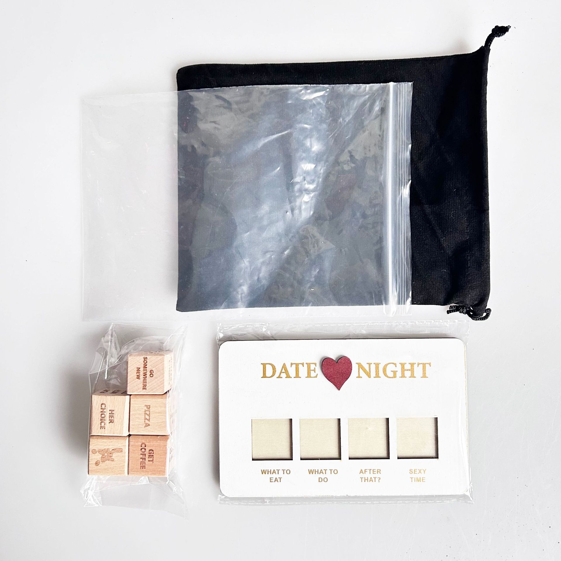 Noche de fecha de madera transfronteriza dados Dice After Darkm Pareja noche romántica accesorios del juego
