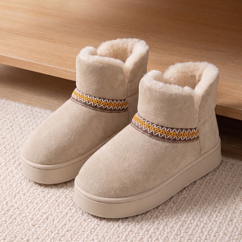 Cross-border 2026 new model snow boots for women, indoor home use, couple's plush outdoor wear, thickened warm lace boots for men Cross-border 2026 new model snow boots for women, indoor home use, couple's plush outdoor wear, thickened warm lace boots for men
