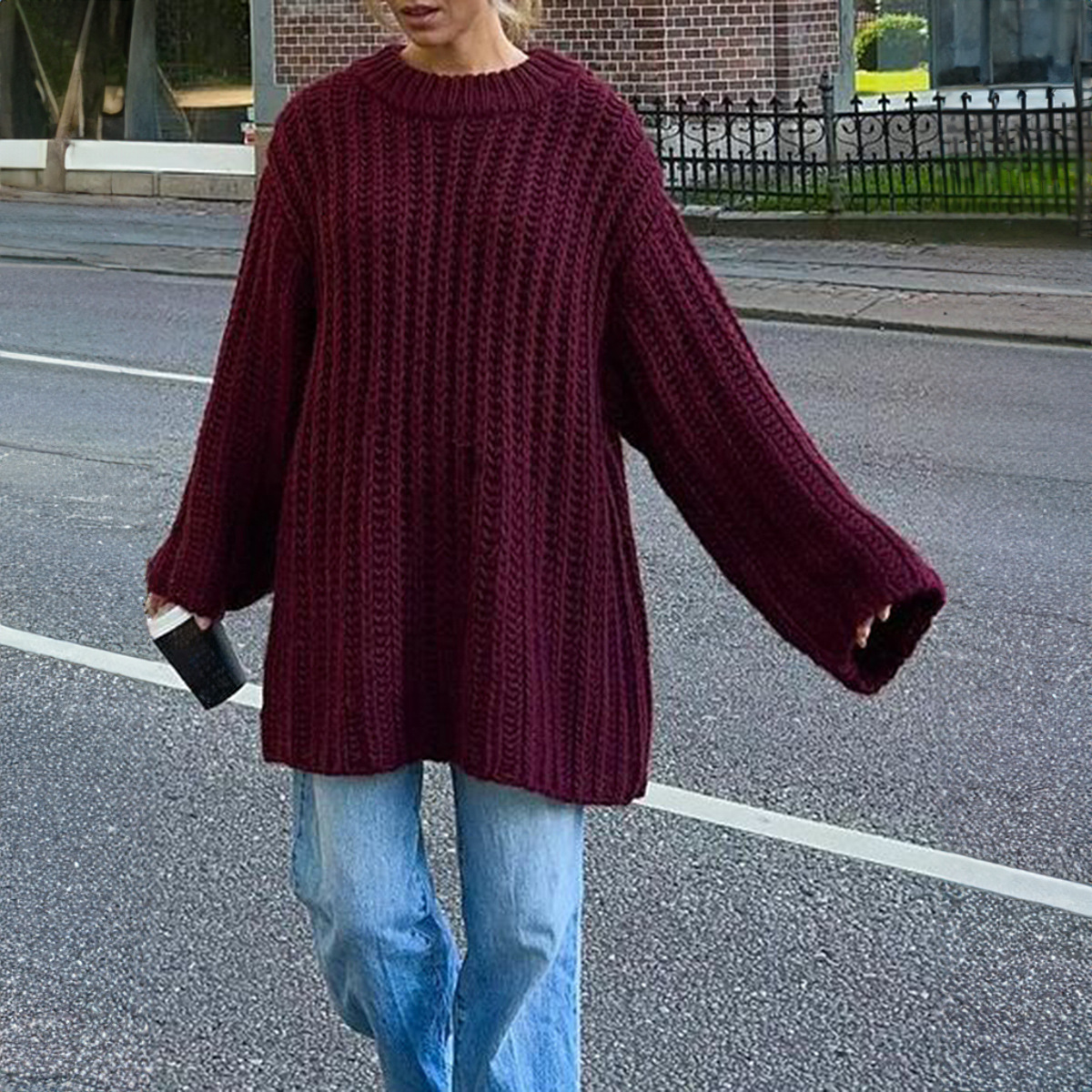 Kaikuo transfronterizo Europa y Estados Unidos vacaciones ocio abrigo de lana abrigo abrigo suéter ropa de mujer otoño y invierno 2025 estación independiente de Amazon image 6