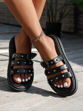 X 55468 Thick Sole Rivet Sandals í��ɳ̲����Ь �羳ŷ����
