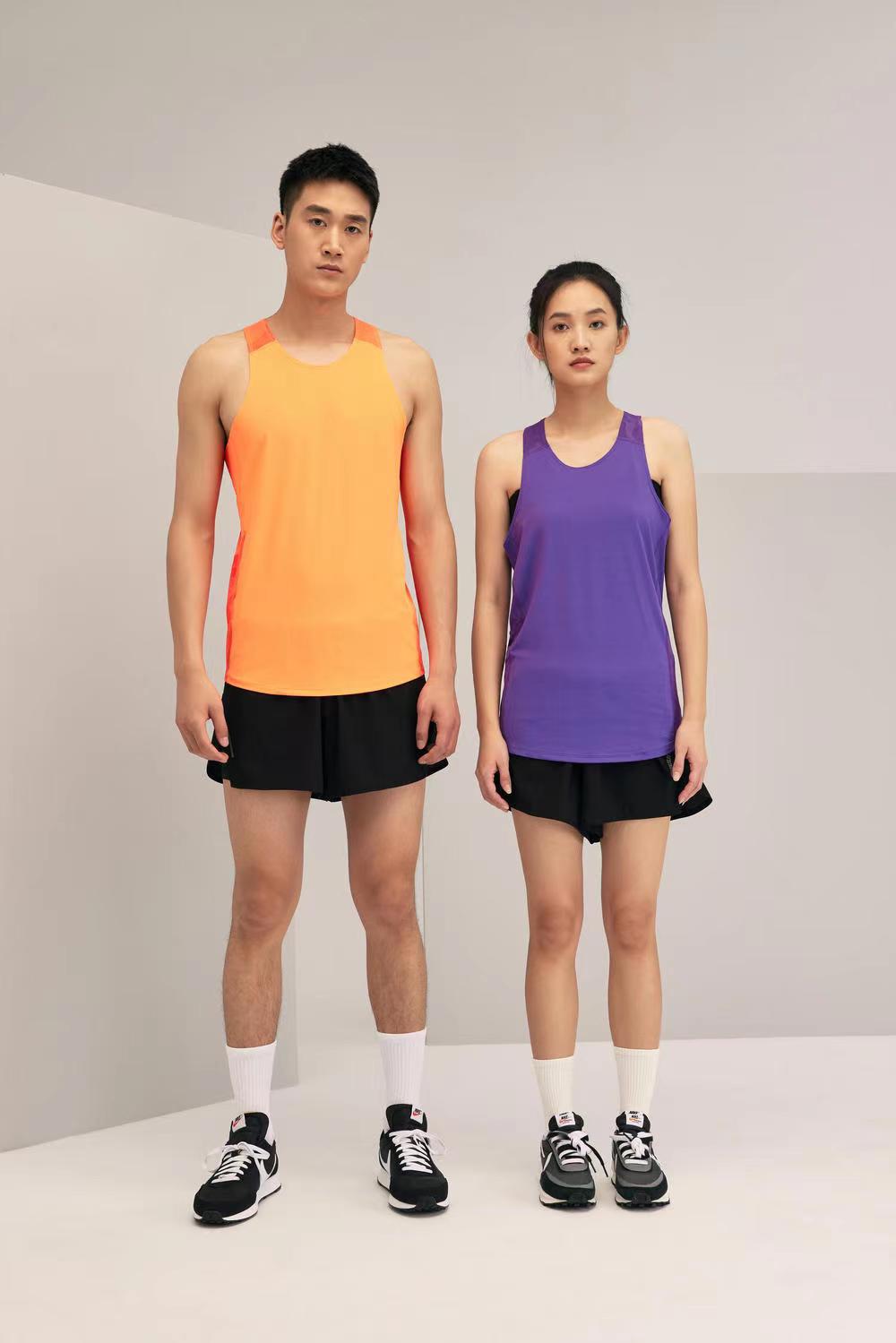 Chalecos de maratón para hombres y mujeres con blusas relajadas y secas sin mangas ropa de entrenamiento de atletismo se puede imprimir r315 image 4