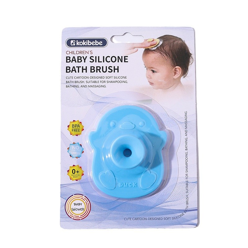 Cepillo para champú de silicona para bebés, baño para bebés, baño, limpieza, cepillo para masaje del cuero cabelludo, cepillo para champú para bebés