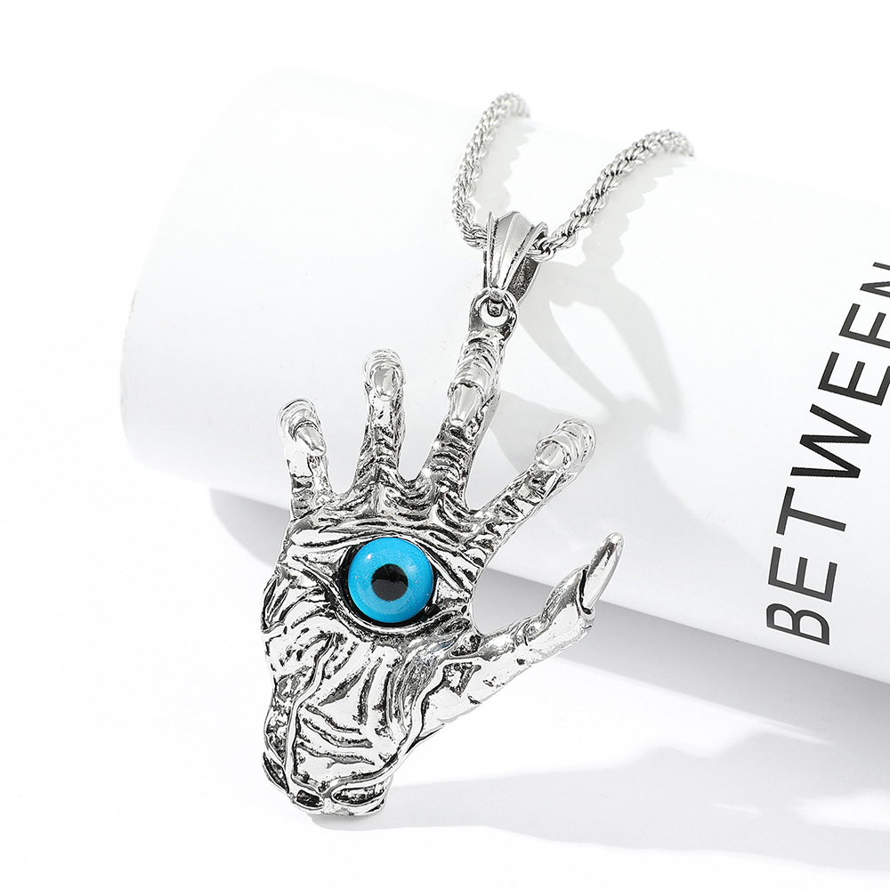 Hip-hop Retro Devil's Eye Alloy Plating Men's Pendant Necklace display picture 5