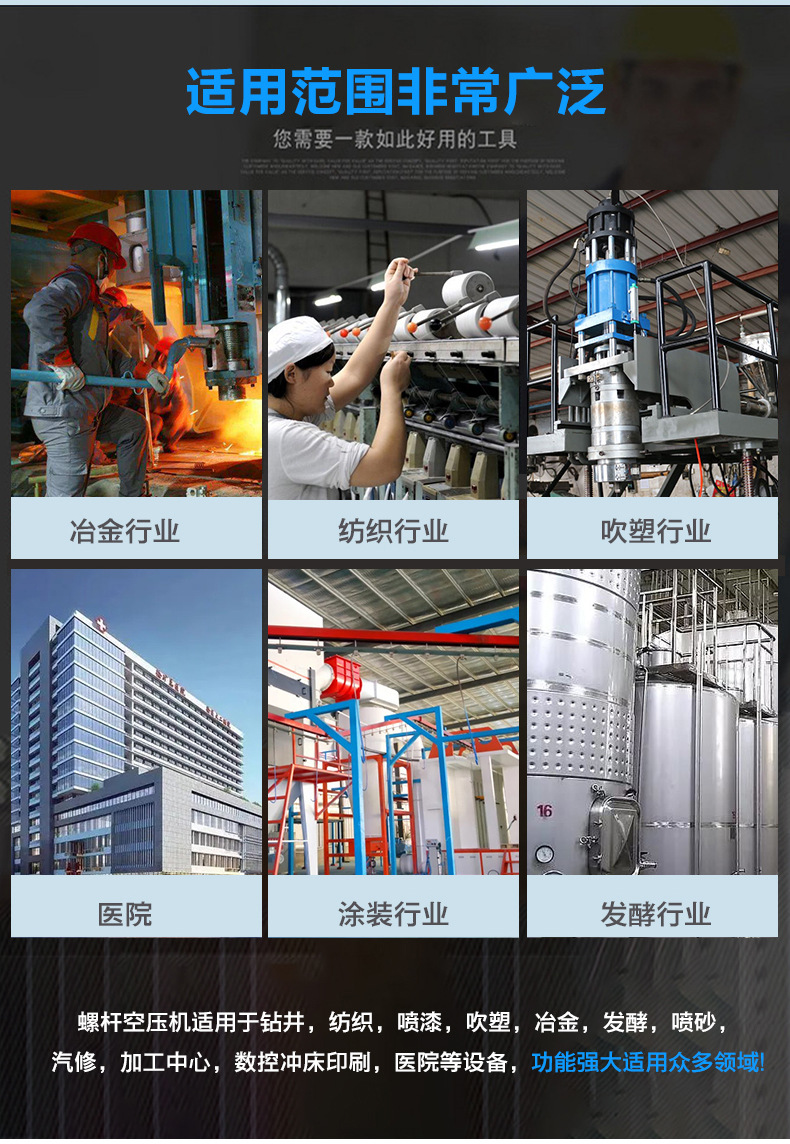 The permanent magnet variable frequency screw air compressor can be customized for voltage, energy saving, and low noise