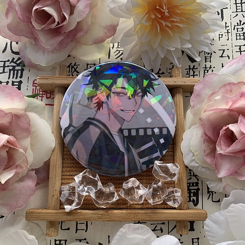 Time Agent animation peripherals Cheng Shishi, Lu Guang Qiaoling, tinplate badge, gift brooch, millet