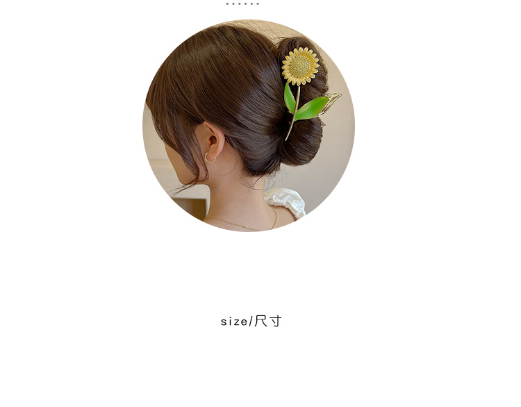 50g Weight Hair Claws Hair Accessories Type 1 Piece Quantity Daily Occasion Alloy Material Flower Pattern Women'S Gender Plating Design Fashion Style Fashion Flower Alloy Plating Hair Claws 1 Piece 1