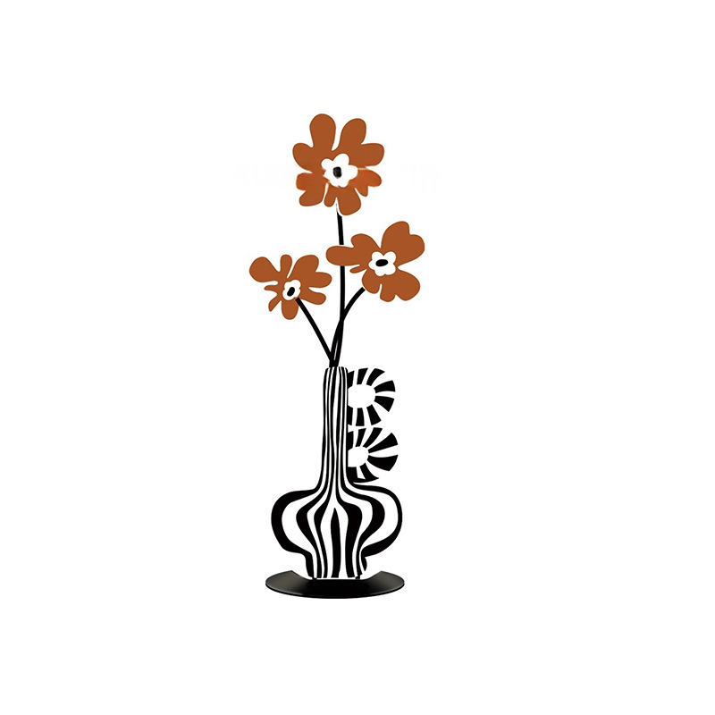 Planta de hierro forjado, decoración del gabinete de comedor, nicho de alta calidad, decoración de escritorio de la sala de estar, regalo personal image 16