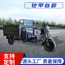 自卸加厚钢板车厢拉货家用载重长跑王电瓶电动翻斗三轮车厂家直供