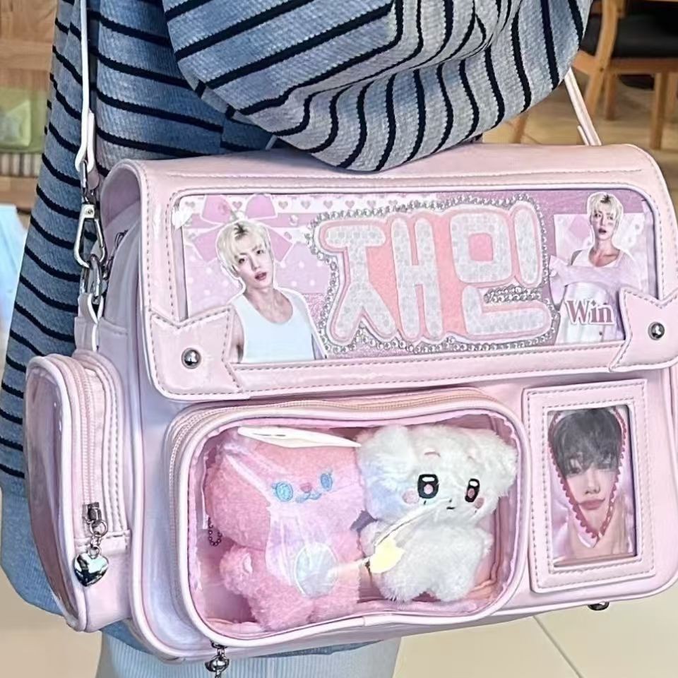 Trendy Shoulder Bag for Amusement Park, Crossbody Bag, Japanese-Style College Girl Large Capacity Shoulder Bag, Doll Bag