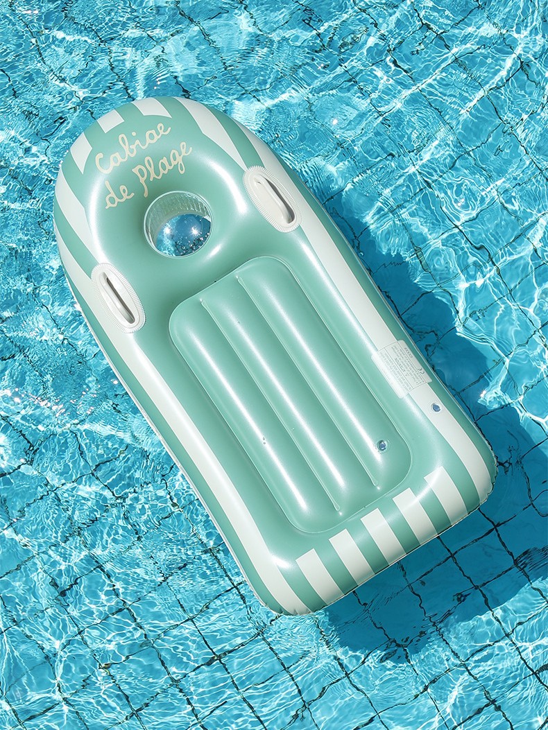 Tablero de surf de estilo nórdico para niños, juego de agua engrosado, fila flotante, baño con mango, tabla flotante, tabla de esquí acuático, equipo flotante
