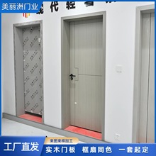 现货公寓门实木复合门铝木门卧室门隔音实木门厂家直供