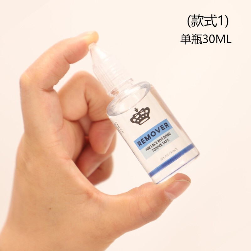 Traceless hair receiving and reissuing plant colorless and odorless wig glue removing liquid double-sided adhesive dissolving agent reissuing block glue removing