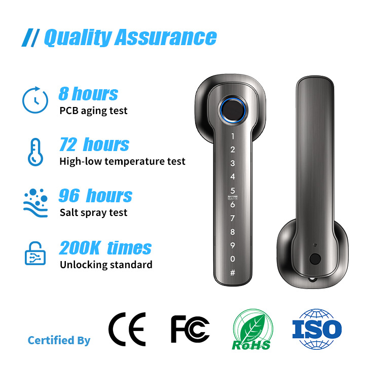 一握秒开指纹智能门锁高端家用防盗电子密码锁支持APP远程管理