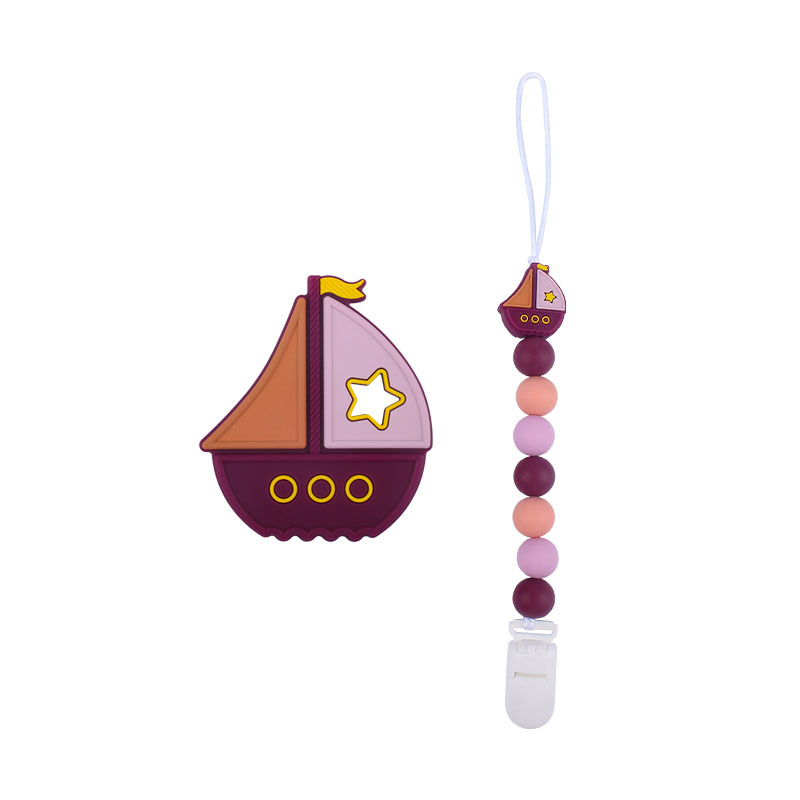 Bebé colorido de silicona vela juguete mordedor bebé Cadena de chupete de silicona AliExpress Venta caliente teether traje