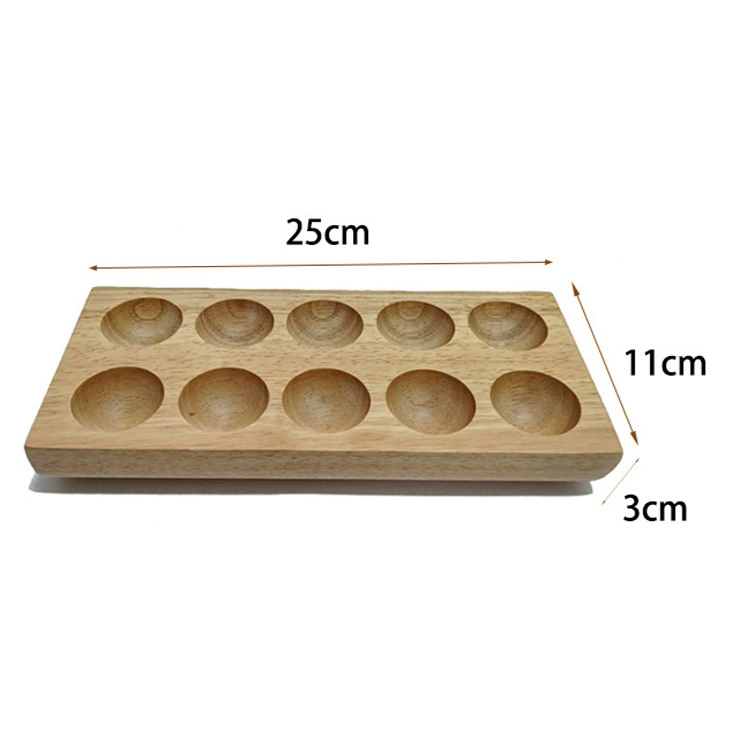 Beech egg storage box anti-shatter protection rack creative refrigerator storage dish anti-collision egg grid