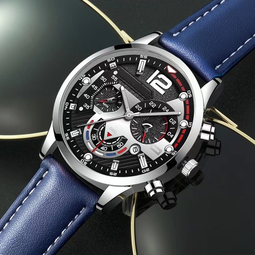 AliExpress hot selling source factory direct delivery classic calendar men's watch casual business belt luminous pointer quartz watch