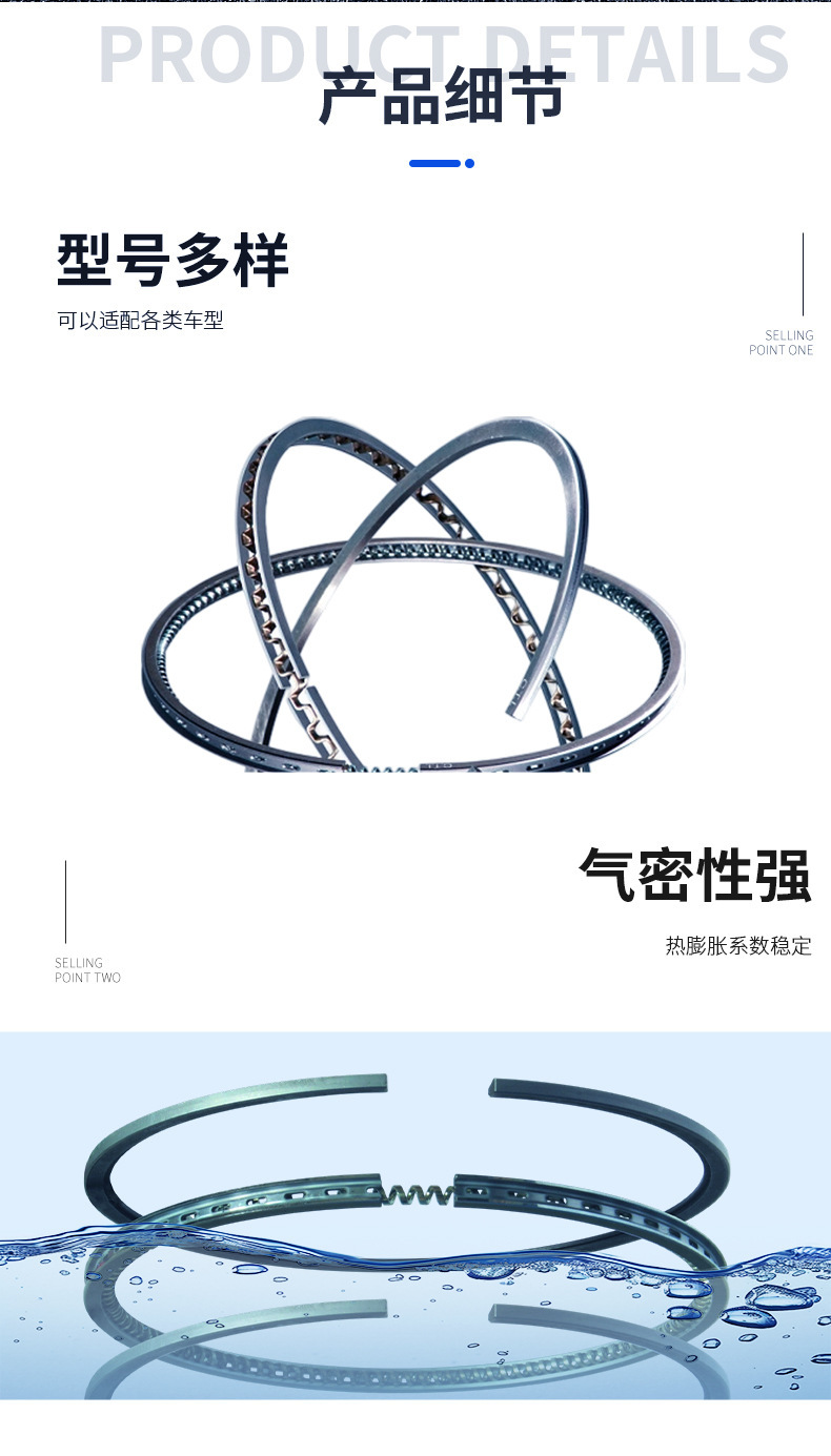 5Afe Car Piston Ring, 13011-15100, 13011-15120, 78.7*1.2*1.5*3.0